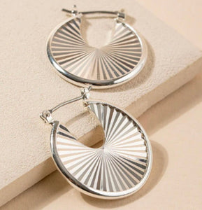 Brass Round Metal Earrings (Multiple Colors Available)