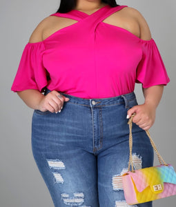 Curvy Fuchsia Blouse - Size 3X – Nina Ari's Boutique